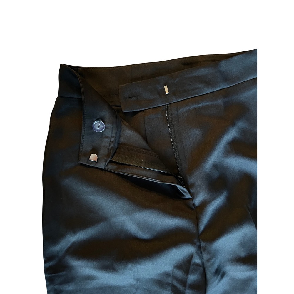 Commense Wide Leg Trousers High‎ Waist Dress Pants Black Career Slit Hem M - Picture 3 of 7